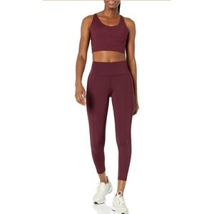 Core 10 Leggings Womens Small Burgundy All Day Comfort Stretch Gym Yoga Active